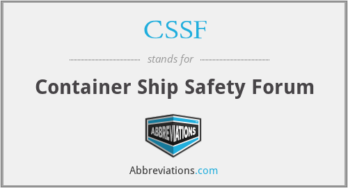 CSSF - Container Ship Safety Forum