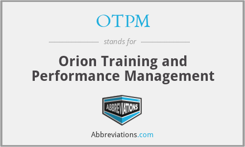 OTPM - Orion Training and Performance Management