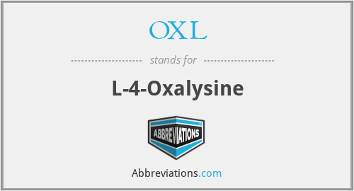 OXL - L-4-Oxalysine