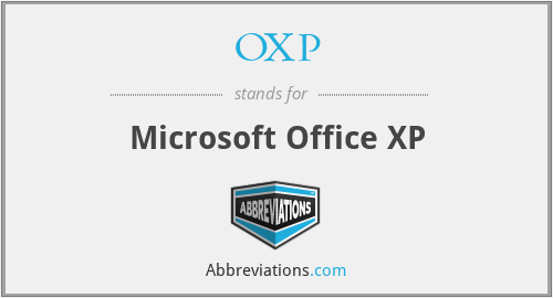 OXP - Microsoft Office XP