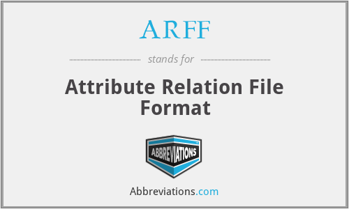 ARFF - Attribute Relation File Format