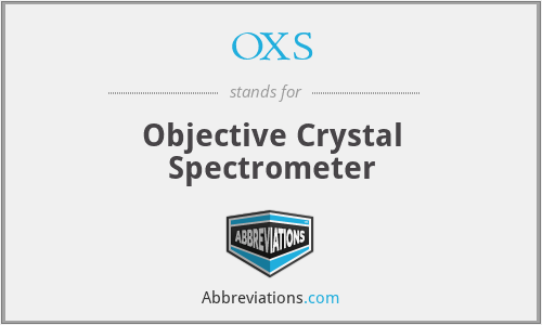 OXS - Objective Crystal Spectrometer