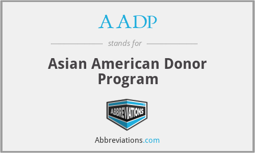 AADP - Asian American Donor Program