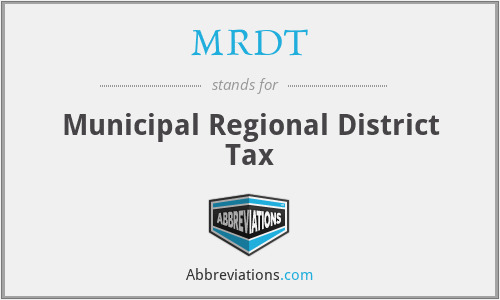 MRDT - Municipal Regional District Tax