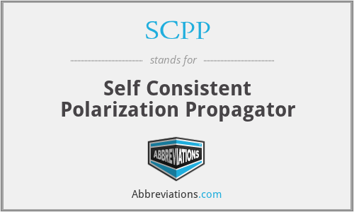 SCPP - Self Consistent Polarization Propagator