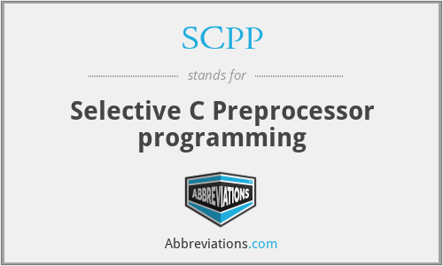 SCPP - Selective C Preprocessor programming