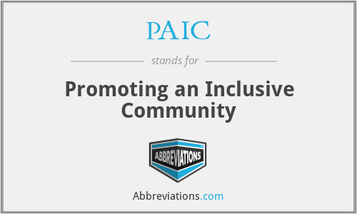 PAIC - Promoting an Inclusive Community