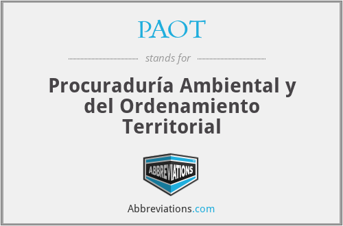 PAOT - Procuraduría Ambiental y del Ordenamiento Territorial