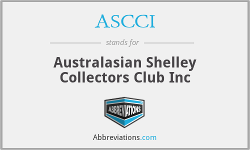 ASCCI - Australasian Shelley Collectors Club Inc