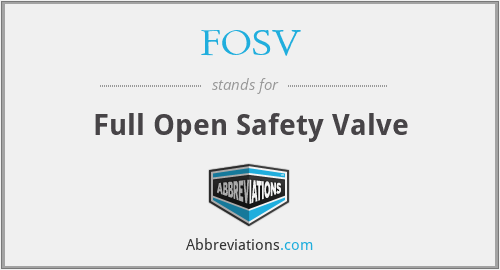 FOSV - Full Open Safety Valve