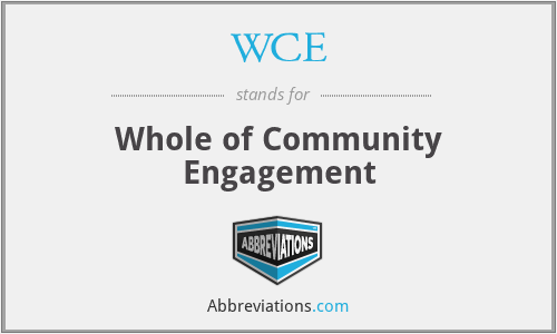 WCE - Whole of Community Engagement