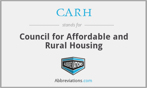 CARH - Council for Affordable and Rural Housing