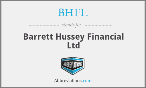 BHFL - Barrett Hussey Financial Ltd