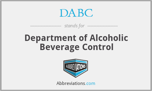 DABC - Department of Alcoholic Beverage Control