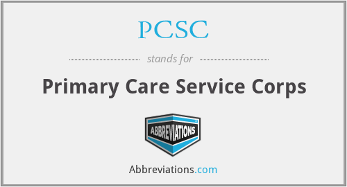 PCSC - Primary Care Service Corps
