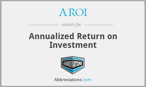 AROI - Annualized Return on Investment