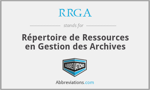 RRGA - Répertoire de Ressources en Gestion des Archives