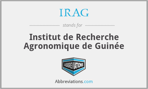 IRAG - Institut de Recherche Agronomique de Guinée