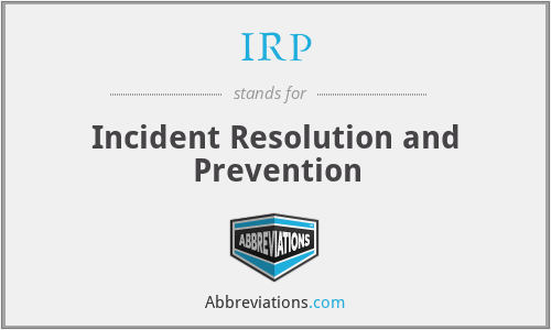 IRP - Incident Resolution and Prevention