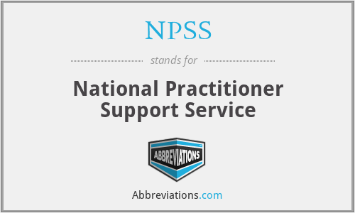 NPSS - National Practitioner Support Service