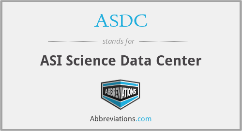 ASDC - ASI Science Data Center