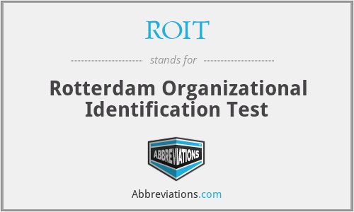 ROIT - Rotterdam Organizational Identification Test