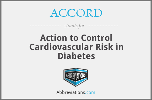 ACCORD - Action to Control Cardiovascular Risk in Diabetes