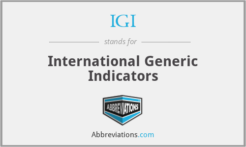 IGI - International Generic Indicators
