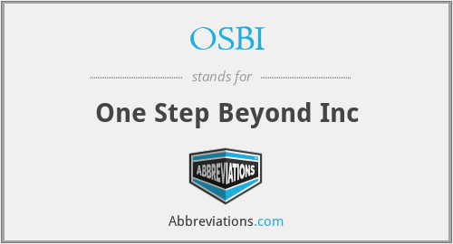OSBI - One Step Beyond Inc