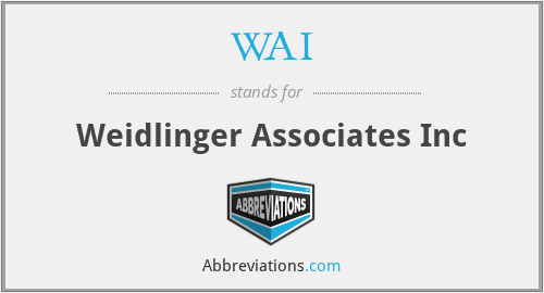 WAI - Weidlinger Associates Inc