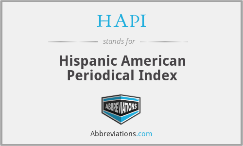 HAPI - Hispanic American Periodical Index