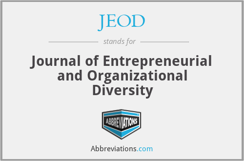 JEOD - Journal of Entrepreneurial and Organizational Diversity