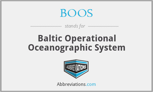 BOOS - Baltic Operational Oceanographic System