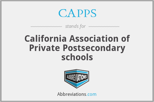 CAPPS - California Association of Private Postsecondary schools