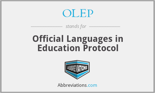 OLEP - Official Languages in Education Protocol