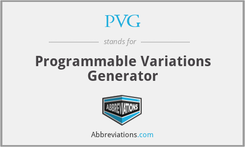 PVG - Programmable Variations Generator