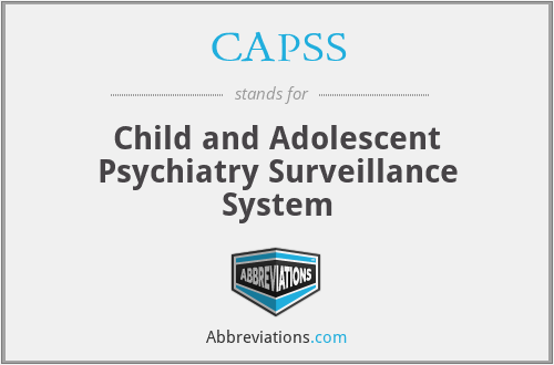 CAPSS - Child and Adolescent Psychiatry Surveillance System