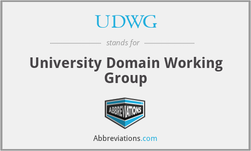 UDWG - University Domain Working Group