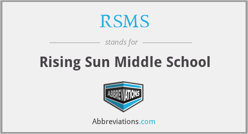RSMS - Rising Sun Middle School