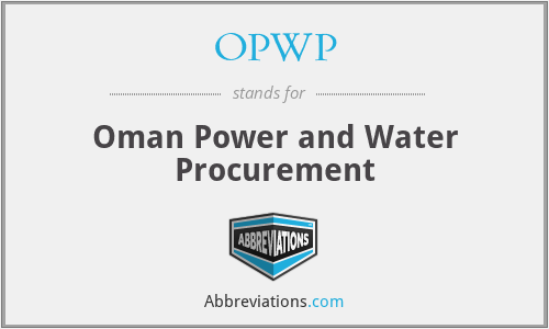 OPWP - Oman Power and Water Procurement