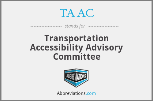 TAAC - Transportation Accessibility Advisory Committee