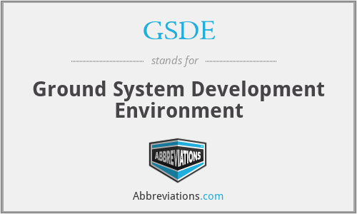 GSDE - Ground System Development Environment