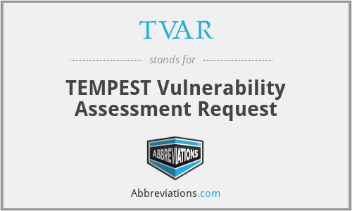 TVAR - TEMPEST Vulnerability Assessment Request