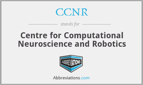 CCNR - Centre for Computational Neuroscience and Robotics