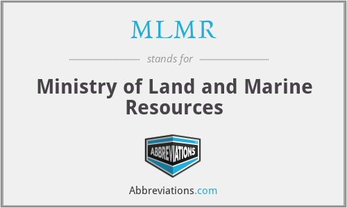 MLMR - Ministry of Land and Marine Resources