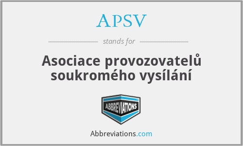 APSV - Asociace provozovatelů soukromého vysílání