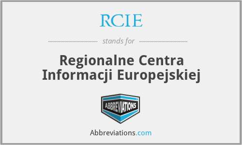 RCIE - Regionalne Centra Informacji Europejskiej