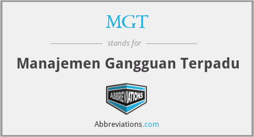 MGT - Manajemen Gangguan Terpadu