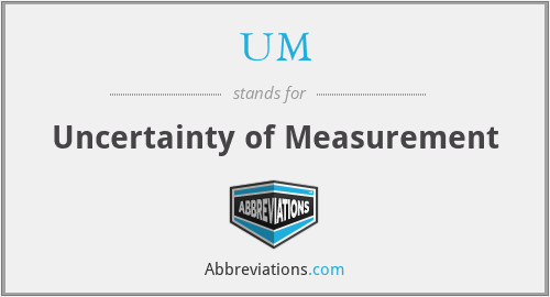 UM - Uncertainty of Measurement