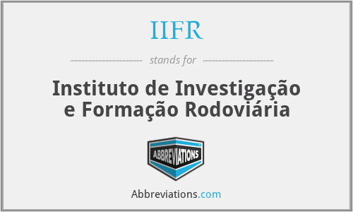 IIFR - Instituto de Investigação e Formação Rodoviária